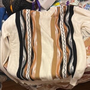 Casual Multicolor Patterned vintage Sweater